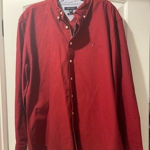 Tommy Hilfiger red button down